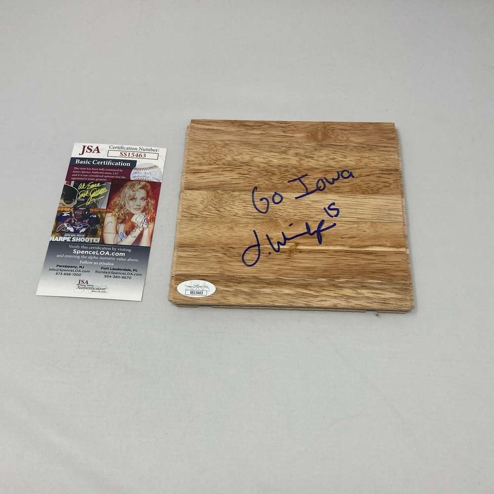Joe Wieskamp signed 6x6 Floor Iowa Hawkeyes JSA COA